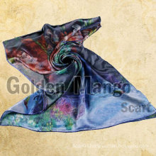 100% silk fashion digital printing silk shawl